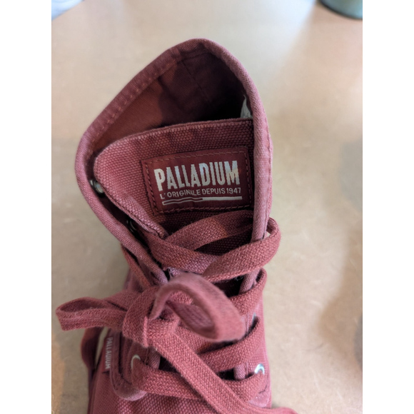 Palladium Pampa Hi Canvas Boots Wax Red Canvas Size 7.5 100% Vegan - Picture 12 of 12